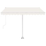 vidaXL Auvent automatique sur pied 350x250 cm Crème