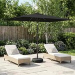 vidaXL Parasol de jardin avec lampes LED 200 x 300 cm Polyester Noir