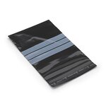 Sachet plastique zip 50  recyclé noir opaque à bandes blanches 60 microns raja 10x15 cm (lot de 500)