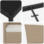 vidaXL Ensemble de salle à manger pour jardin 3 Pièces Beige polyrotin