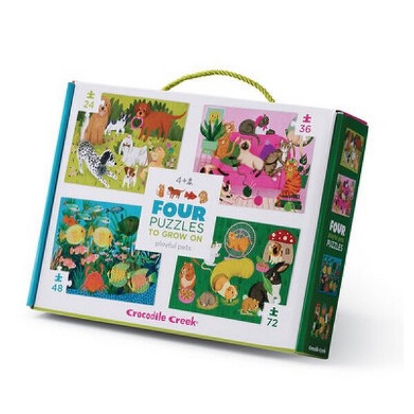 4 puzzles - Les Animaux de compagnie - 24  36  48 et 72 Pièces