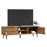 vidaXL Meuble TV MOLDE Marron 158x40x49 cm Bois de pin massif