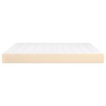 vidaXL Matelas de lit à ressorts ensachés fermeté moyenne Crème 180x200x20 cm Tissu