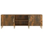 vidaXL Meuble TV Chêne fumé 150x30x50 cm Bois d'ingénierie