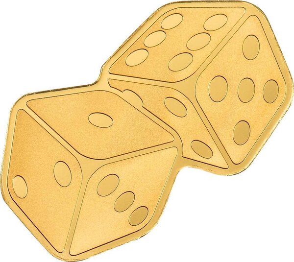 Pièce de monnaie en Or 1 Dollar g 0.5 Millésime 2025 Small Gold DICE
