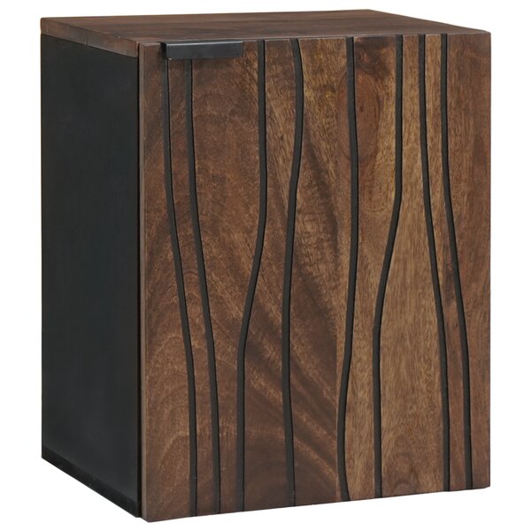 vidaXL Armoire de salle de bain suspendue – 38x33.5x48 cm Bois massif et bois reconstitué