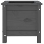 vidaXL Jardinière gris 40x40x39 cm bois massif de pin