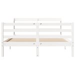 vidaXL Cadre de lit avec tête de lit blanc 120x200 cm bois pin massif