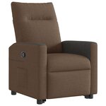 vidaXL Fauteuil inclinable Marron Tissu
