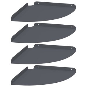 vidaXL Étagère Flottante d'Angle 4 pc Anthracite 30 x 30 x 2 cm
