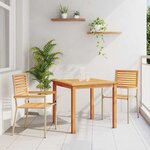 vidaXL Ensemble de salle à manger pour jardin 3 Pièces Beige Poly rotin