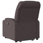vidaXL Fauteuil inclinable de massage électrique Marron foncé Tissu