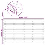 vidaXL Tapis de bain Uni Marron 100 x 53 cm bois