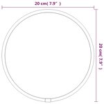 vidaXL Miroir mural Noir Ø 20 cm Rond