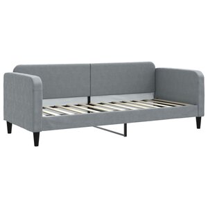 vidaXL Lit de repos sans matelas gris clair 80x200 cm tissu