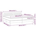 vidaXL Sommier à lattes de lit et matelas et LED Bleu 200x200 cm Tissu