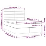 vidaXL Sommier à lattes de lit et matelas et LED Bleu 140x190 cm Tissu