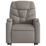 vidaXL Fauteuil inclinable de massage électrique Taupe Tissu