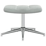 vidaXL Chaise de relaxation avec tabouret Gris clair Velours