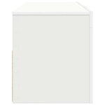 vidaXL Meuble TV avec lumières LED blanc 120x35x40 cm