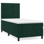 vidaXL Sommier à lattes de lit et matelas Vert foncé 80x200 cm Velours
