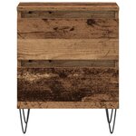 Tables de chevet vidaXL 2 Pièces Bois ancien 40x35x50 cm Panneau de bois aggloméré