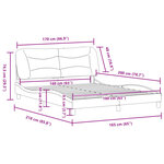 vidaXL Cadre de lit sans matelas cappuccino 160x200 cm similicuir