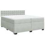 vidaXL Sommier à lattes de lit et matelas Gris clair 200x200cm Velours