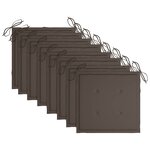 vidaXL Chaises de jardin empilables avec coussins lot de 8 Teck solide