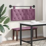 vidaXL Tête de lit suspendue Pourpre Velours