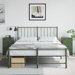 vidaXL Tables de chevet 2 Pièces vert olive 34 5x39x62 cm acier