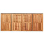 vidaXL Table de jardin et dessus en bois d'acacia gris résine tressée