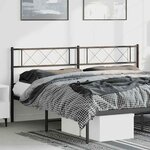 vidaXL Tête de lit métal noir 193 cm