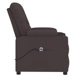 vidaXL Fauteuil inclinable électrique Marron foncé Tissu