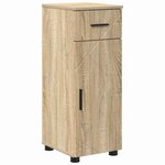 vidaXL Ensemble de mobilier de salle de bain 4 Pièces Chêne Sonoma