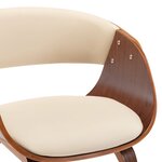 vidaXL Chaises à manger lot de 2 crème bois courbé et similicuir