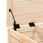 vidaXL Repose-pied de jardin avec coussin bois de pin massif