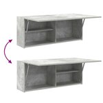vidaXL Armoire murale de bain gris béton 100x25x40cm bois d'ingénierie