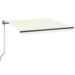 vidaXL Auvent rétractable automatique 350x250 cm Crème