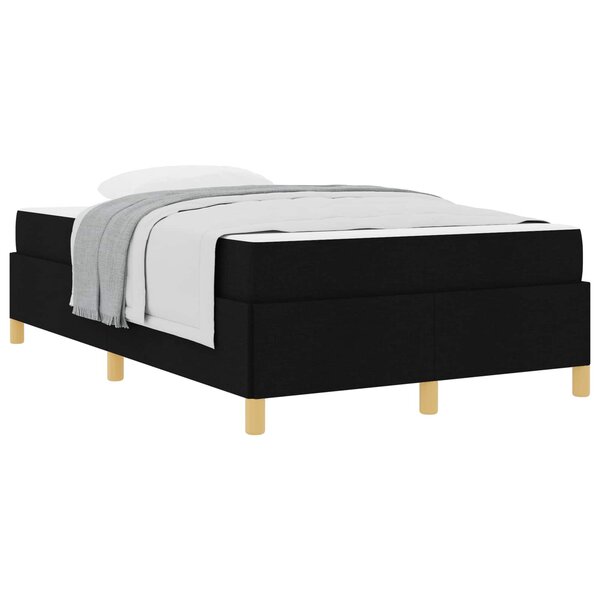 vidaXL Cadre de lit avec matelas Noir 120 x 200 cm tissu