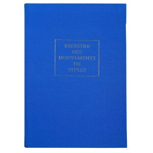 Registre 297x210 Mouvements De Titres 112 Pages - Bleu - Le Dauphin
