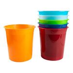 Corbeille papier q-connect plastique resistant 13l       275x285mm coloris orange      translucide