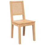 vidaXL Chaises à manger 2 Pièces bois massif caoutchouc