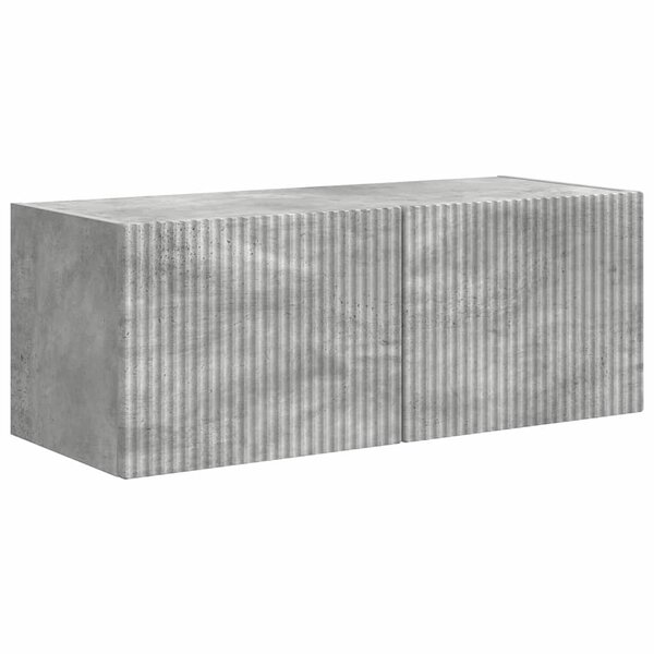 vidaXL Meuble TV mural Béton 60 x 31 x 29.5 cm Bois d'ingénierie