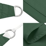 vidaXL Voile de parasol tissu oxford carré 3 6x3 6 m vert foncé