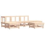vidaXL Salon de jardin 6 Pièces avec coussins bois massif