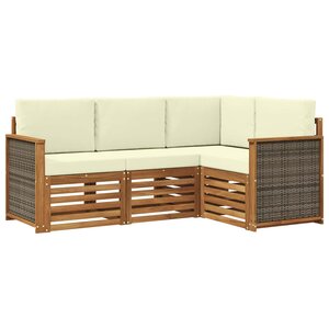 vidaXL Ensemble de canapés d'extérieur 4 pc Polyester