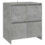 vidaXL Buffets 2 Pièces Gris béton 70x41x75 cm Bois d'ingénierie