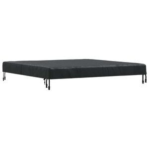 vidaXL Housse de Table Uni Noir 122 x 122 x 15 cm tissu