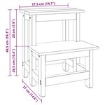 vidaXL Tabouret Naturel 37 x 37 x 46 cm Bois d'Acajou